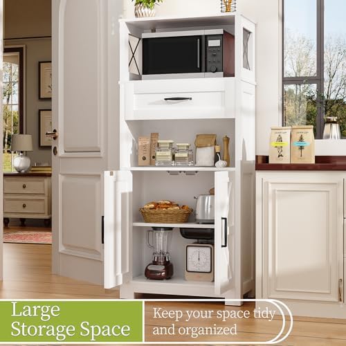 kepptory 55" Tall Farmhouse Pantry Cabinet