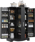kepptory 47" Kitchen Pantry Cabinet with Pull Out Drawer Adjustable Shelves