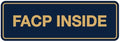 Signs ByLITA Standard FACP Inside Sign | Fire Safety Signage (Navy Blue/Gold) - Small 1 Pack