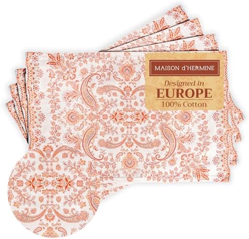 Maison d' Hermine Placemats Set of 4 Reusable 100% Cotton (13"x19")