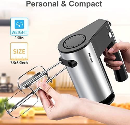 600W Powerful Hand Mixer Electric 10 Speed Powerful with Turbo
