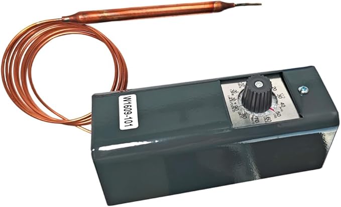 Refrigerator Thermostat Temperature Controller, Replacement for W1609-101 Compatible Units, Universal Fit for Freezers/ACS/Cold Rooms (-34°C to 32°C) with 5ft Capillary, OEM 88965-1