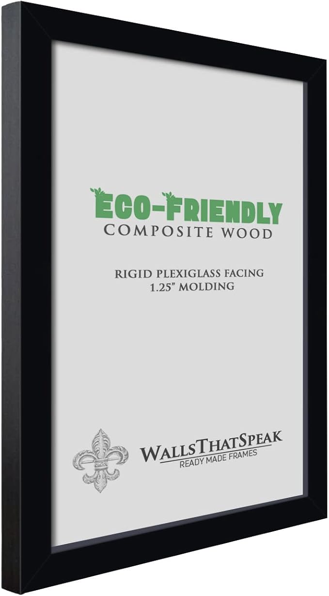 wallsthatspeak 19x27 Black Picture Frame for Puzzles Posters Photos or Artwork