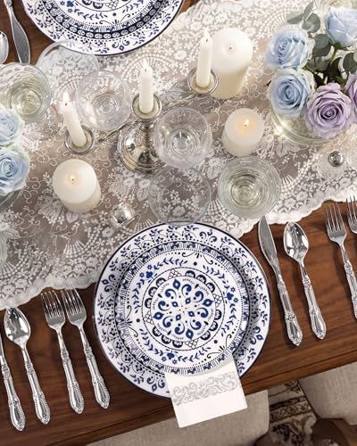 Hioasis 175 Pcs Blue Plates for Party