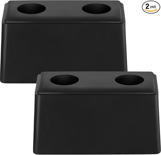 Flutesan 2 Pcs Rubber Bumper Pads 6 x 3 x 3.15 Inch Dock Bumpers Automotive Blocks Rubber Bump Stop Black Guards Dock Buffer for Truck and Trailer Protection, Equipment and Delivery Bays