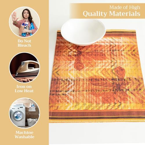 Maison d' Hermine Placemats Set of 4 Reusable 100% Cotton (13"x19")