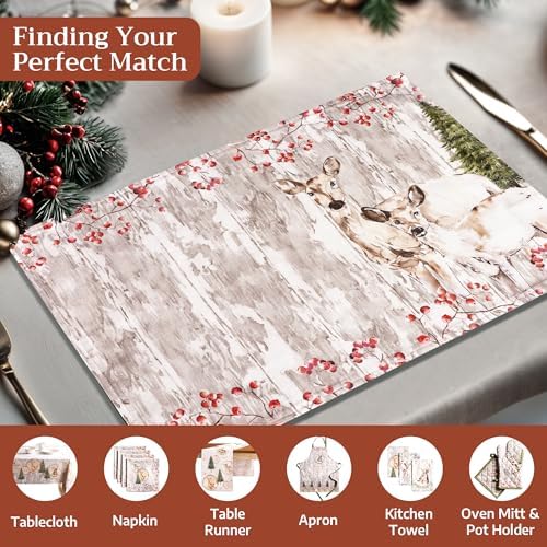 Maison d' Hermine Placemats Set of 4 Reusable 100% Cotton (13"x19")