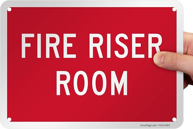 SmartSign "Fire Riser Room" Sign | 7" x 10" Aluminum