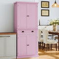 ARTPOWER 72" Tall Freestanding Pantry & Kitchen Storage Cabinet, Pink