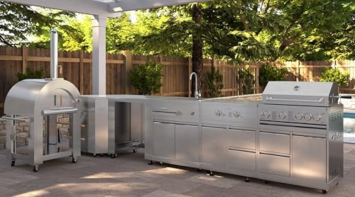 KoolMore Outdoor Kitchen 30 in. BBQ Liquid Propane Grill with Cabinet in Stainless-Steel (KM-OKS-BQ30-BQ30CAB)