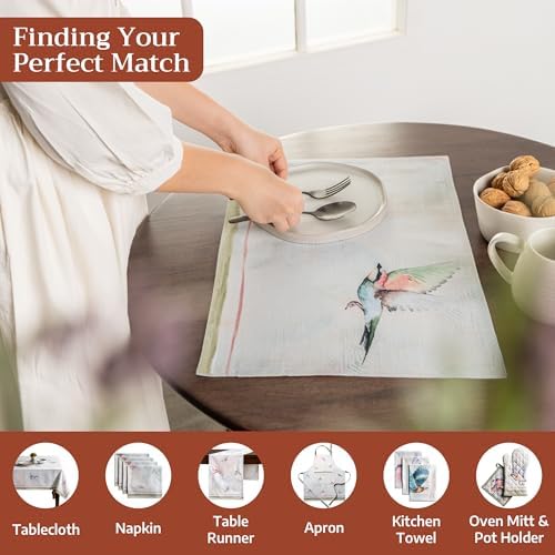 Maison d' Hermine Placemats Set of 4 Reusable 100% Cotton (13"x19")