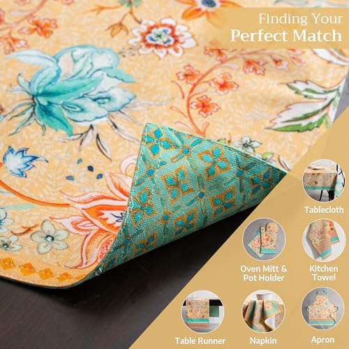 Maison d' Hermine Placemats Set of 4 Reusable 100% Cotton (13"x19")