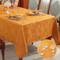 SASTYBALE Fall Tablecloth Rectangle Jacquard, 60" x 102", Amber