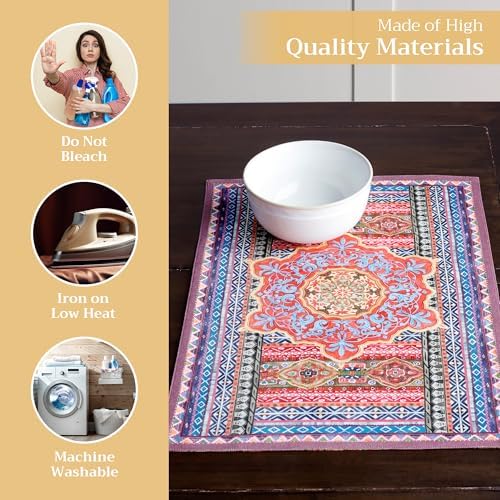 Maison d' Hermine Placemats Set of 4 Reusable 100% Cotton (13"x19")