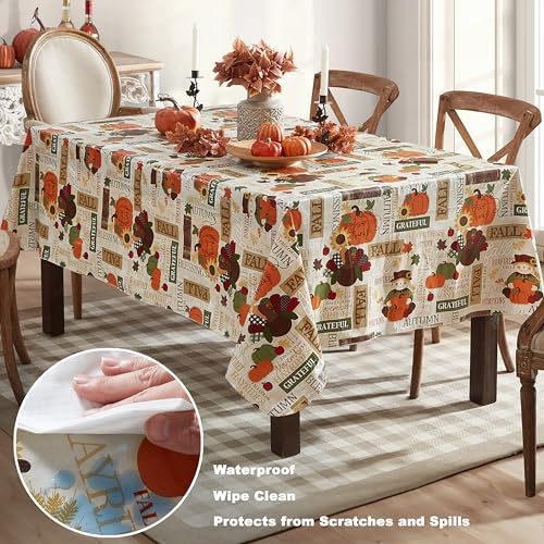 Newbridge Thanksgiving Fall Hayride 60x120 Inch Rectangle Vinyl Tablecloth