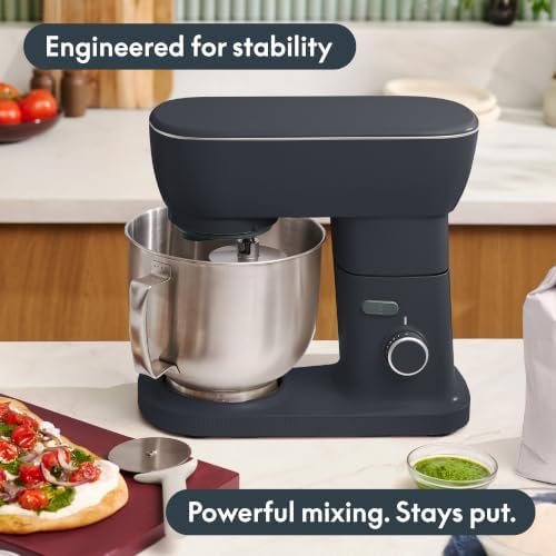 bella STIR 5.3Qt Tilt-Head Stand Mixer, 12-Speed Countertop Mixer, Slate