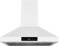 Hauslane Range Hood Wall Mount 30" Ducted or Ductless Kitchen Vent Hood Stainless Steel Stove Hood - 3 Speed, Touch Control, LED Lamps, Baffle Filters, Auto Shut-off, WM538 Matte White