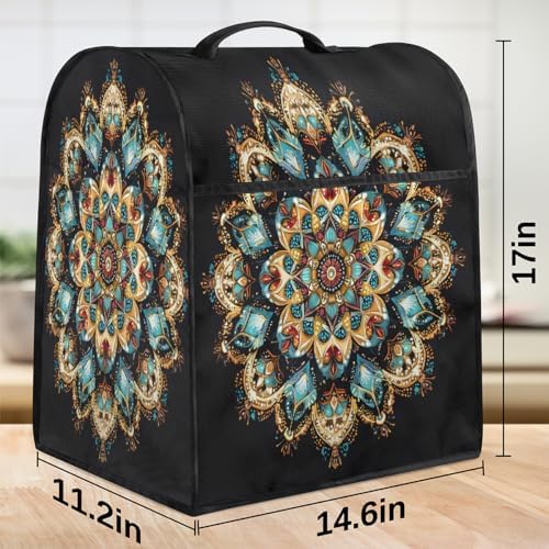 Mandala Flower Kitchen Aid Covers Foldable Washable Stand Mixer Dust Cover