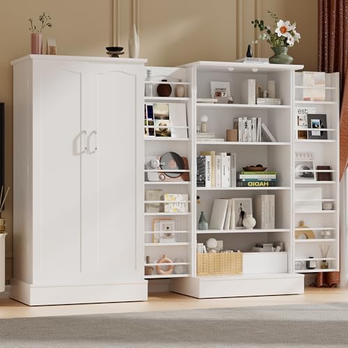 kepptory 47" Freestanding Kitchen Pantry Cabinet with Adjustable Shelves