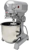 30QT Commercial Dough Kneading Mixer 3-Speed Adjustable Heavy Duty Stand Mixer 110V 1.25KW Electric Dough Kneading Machine with 3 Types of Mixing Tools and Stop-on-Open Lid