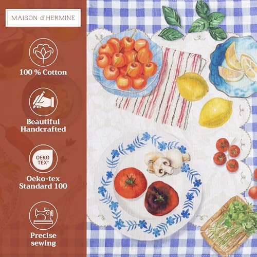 Maison d' Hermine Placemats Set of 4 Reusable 100% Cotton (13"x19")