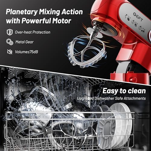 Stand Mixer, 3.5QT&6QT Bowls Mixers Kitchen Electric Stand Mixer Red
