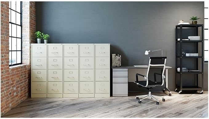 Scranton & Co Set of 2 26.5" D 4-Drawer Letter Width Vertical Filing Cabinet
