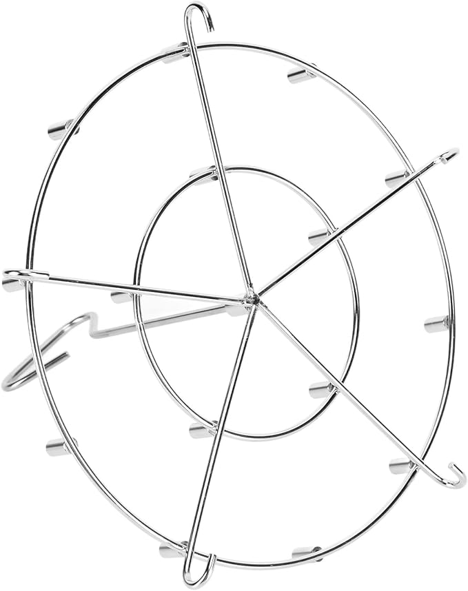 304 Stainless Steel Skewer Stand Set, Multifunction Grill and Dehydration Rack, Fryer Accessories for Pinxia - Food Grade Safety, Durable Design, Ideal for Barbecue and Air Fryer (8QT)