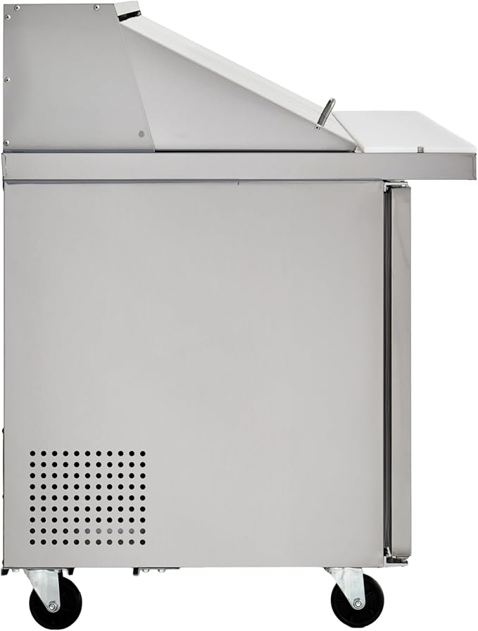 Kratos Commercial Refrigerator, Mega Top Sandwich/Salad Prep Table, 60" Wide Two Door Stainless Steel Refrigerated Prep Table with 24 Food Pan Capacity (67K-036)