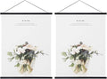Miaowater 2 Pack Magnetic Poster Frame Hanger,32x24 32x40 32x48 Light Wood Wooden Frames Hangers for Photo Picture Art Canvas Print Artwork Wall Hanging Black 32''