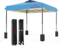 12x12 Pop Up Canopy, Easy Up Canopy Tent, Heavy Duty Tents for Parties, One Person Set Up Event Tent, Turquoise