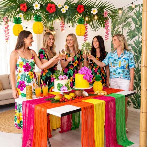 8 Pcs Hawaiian Cheesecloth Table Runner 118"