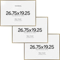 Homeforia 19.25x26.75 Bronze Puzzle Frame, High End Metal 19.25 by 26.75 Picture Frames without Mat, 26.75x19.25 Brass Art Frame for Wall, 19.25by26.75 Puzzle Frames, Tempered Glass, Wall Kit, Set of 3