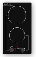 VBGK 2 burner Induction cooktop,110V 2300W double burner hot plate with LED Touch Screen, 9 Power Levels, Kids Lock & Timer, Overheat Protection, knob and touch control Double Induction Cooktop