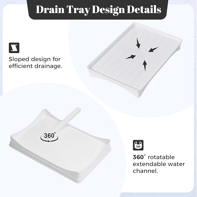 Expandable 2-in-1 Countertop & Sink Dish Drying Rack for Kitchen Counter, Stainless Steel Dish Drying Rack with Drain Board and Multi-Functional Kitchen Rack, Large Dish Rack Inside Sink