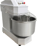 80L Commercial Dough Mixer Spiral Stand Mixer, Dual Speed & Dual Action, Stainless Steel Dough Kneading Machine, 72LB Dry Flour Capacity, for Bakeries Pizzerias, 220V, 3-Phase