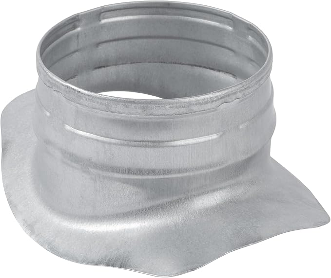 Galvanized Steel Saddle Takeoff – Round 90 Degree Splitter for 8” Duct with 4" Outlet Branch Connector - Range Hood Duct Adapter - Heavy Duty Supply/Exhaust Air Ventilation Duct Work Collar