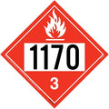 1170 Placard, Class 3 Flammable Liquid 25 Pack, 10.75" x 10.75" Polycoated Tagboard for Temporary Applications, DOT Hazmat Compliant, J. J. Keller & Associates, Inc.