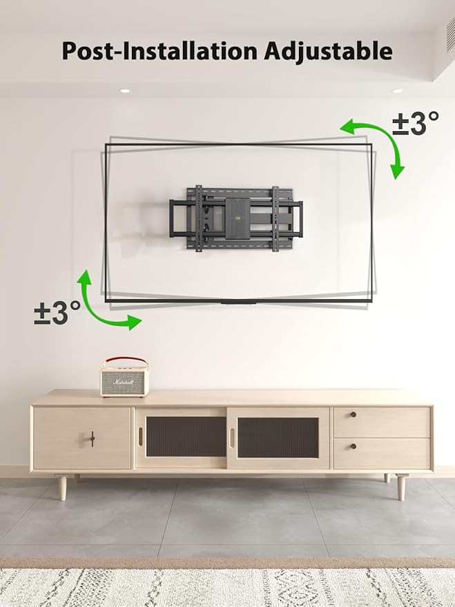USX Mount Long Arm TV Wall Mount for Most 42-95 inch Television 40 Inch Extension Full Motion TV Mount，Wall Mount Bracket with 90°Swivel Up to 150lbs Fits 16” 18” 20” 24” Stud VESA 800x400mm
