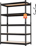 DYNALOAD 4000 Lbs Heavy Duty Garage Shelving, 5-Tier Adjustable Metal Storage Shelves, Boltless Steel Utility Rack for Garage Basement Warehouse, 48" W x 24" D x 72" H