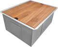 Ruvati 23" Workstation Ledge Bar Prep Kitchen Sink Undermount 16 Gauge Stainless Steel Single Bowl - RVH8308