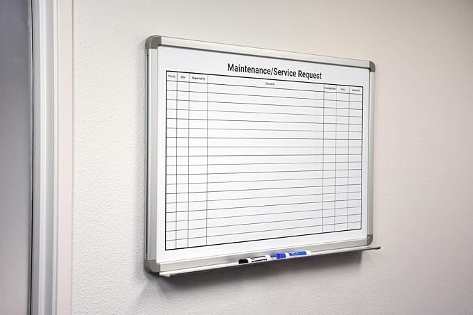 Maintenance/Service Request Whiteboard 60" x 40"