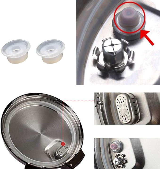 8Qt Silicone Sealing Ring with Steam Release Valve (3-Pack) - Dishwasher Safe Replacement Gasket Fits Select Instanpot 8Qt Models (Ultra, Viva, Duo Plus, IP-DUO80, IP-LUX80).