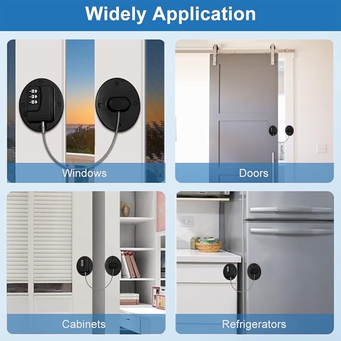 AOSITE Mini Fridge Locks for Kids No Drill Refrigerator Locks for Adults Cupboard Lock Child Safety Locks for Cabinets Drawer Locks Freezer Lock Baby Proofing