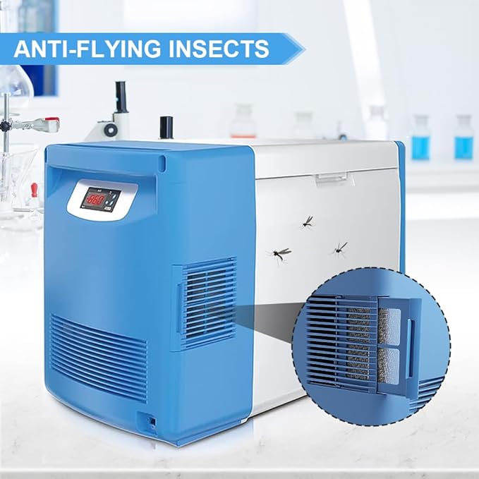 0.8 Cu.Ft Ultra Low Temperature Freezer -123 °F, Portable Lab Cryogenic Freezer Refrigerator Digital Display, Silent Operation & Compact Size, Lab Freezers for Research/Biotech Use/Sample Preservation