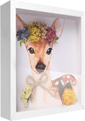 4x6 Shadow Box Frame Display Case, Wood with Plexiglass, Display Case Box for Memorabilia, Medal, Crafts,Tickets and Photos, Picture Frame for Wall and Tabletop (White, 4x6)