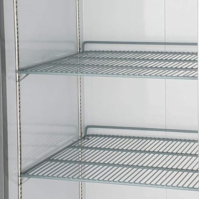 PEAKCOLD Single Door Commercial Reach In Stainless Steel Freezer, White Interior; 23 Cubic Ft, 29 Wide inch