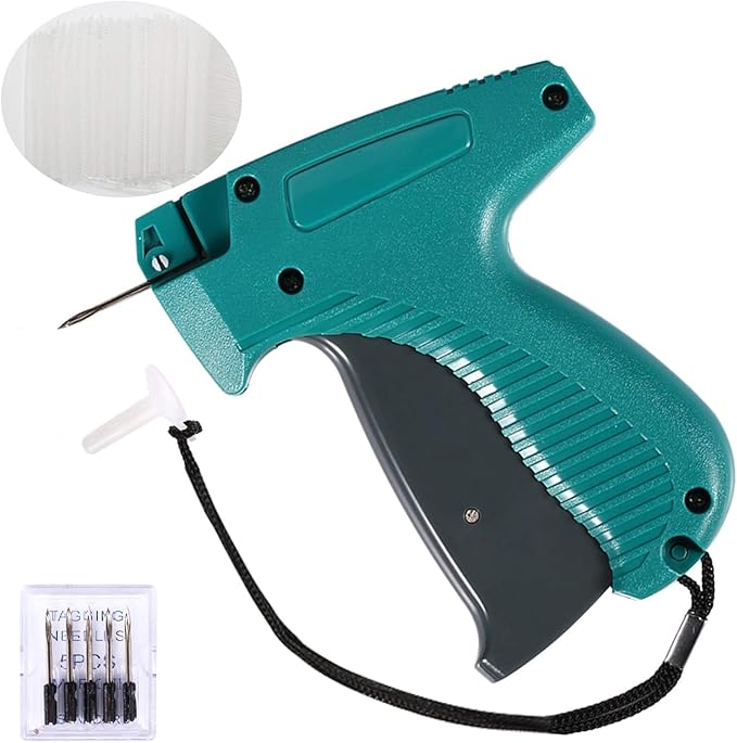 BS ONE Price Tagging Gun for Clothing, Standard Retail Price Tag Attacher Gun Kit for Clothes Labeler with 6 Needles & 1000pcs 1" Barbs Fasteners & Organizer Bag for Store Warehouse Yard Sale
