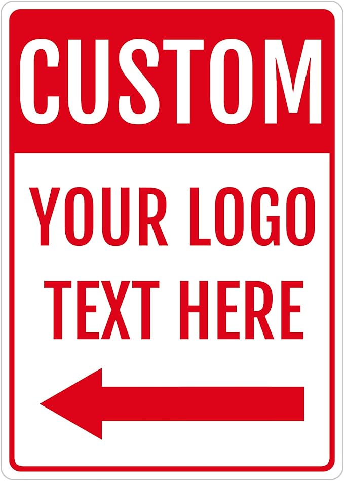 Custom Metal Outdoor Sign for Home Office Business Use, 16x12 Inch, Rust-Free Aluminum Weather Resistant, Waterproof, Durable Ink, Easy to Mount