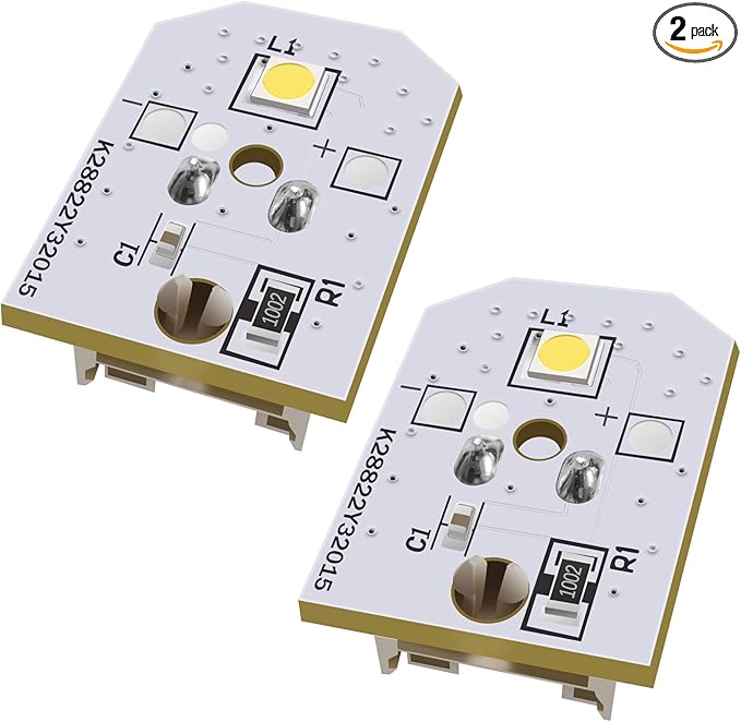 WR55X11132 WR55X25754, Refrigerator Light Assembly, Replacement Freezer LED WR55X30602 WR55X26486 EAP12172918 4590213 AP6261806 Without Cover 2 PCS